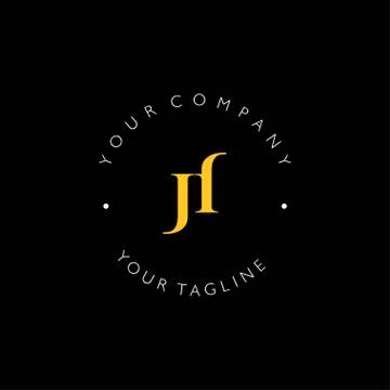 Luxury and elegant design initial letter JF Stock Illustration
