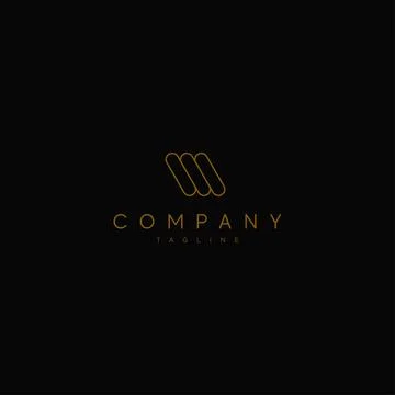 Luxury and elegant design initial letter M 4 Stock Illustration