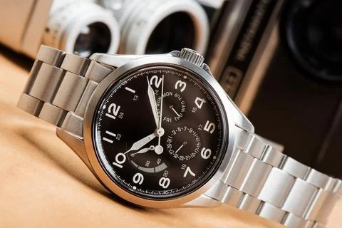 Luxury automatic writchwatch Stock Photos