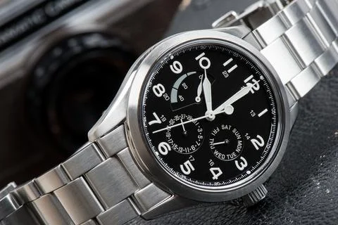 Luxury automatic writchwatch Stock Photos