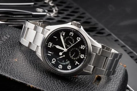 Luxury automatic writchwatch Stock Photos