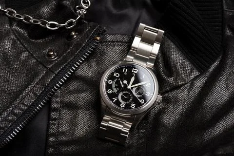 Luxury automatic writchwatch Stock Photos