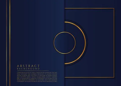 Luxury background abstract design overlap layer circle shape gold metallic an Stock Illustration