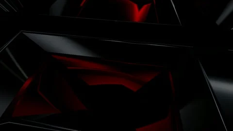 Luxury Background with Black Figures, 3D Render, Shapes, Reflection, Exclusive Stock Footage 269184959