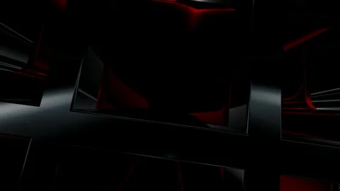 Luxury Background with Black Figures, 3D Render, Shapes, Exclusive, Reflection Stock Footage 269184979