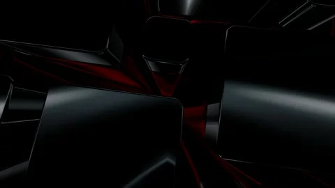 Luxury Background with Black Figures, 3D Render, Reflection, Exclusive, Shapes Stock Footage 269184984
