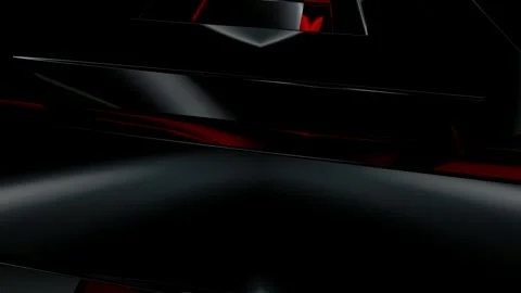 Luxury Background with Black Figures, 3D Render, Exclusive, Shapes, Reflection Stock Footage 269184986
