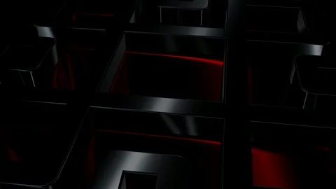 Luxury Background with Black Figures, Exclusive, Shapes, Reflection, 3D Render Stock Footage 269184917