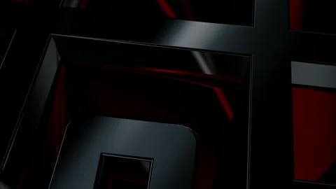 Luxury Background with Black Figures, Exclusive, Shapes, 3D Render, Reflection Stock Footage 269184918