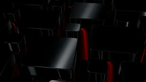 Luxury Background with Black Figures, Exclusive, 3D Render, Shapes, Reflection Stock Footage 269184950