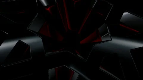 Luxury Background with Black Figures, Reflection, Shapes, Exclusive, 3D Render Stock Footage 269184655