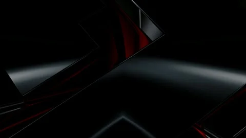 Luxury Background with Black Figures, Reflection, Exclusive, Shapes, 3D Render Stock Footage 269184666