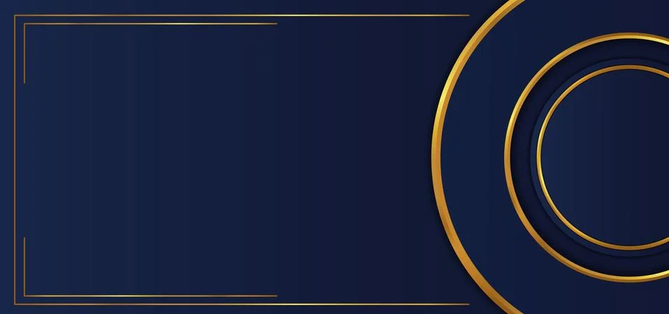 Luxury background circle overlap shape design gold frame space for content Stock Illustration