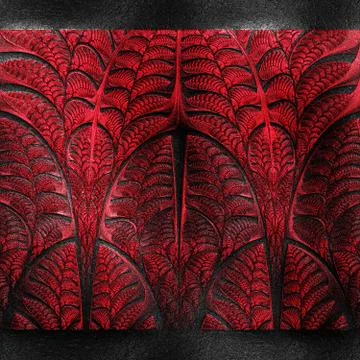 Luxury background with embossed fractal pattern on leather Illustrazione stock