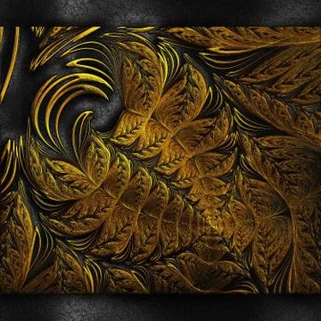 Luxury background with embossed pattern on leather Illustrazione stock