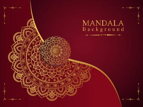 Luxury background with mandala and pattern gold for wedding invitation 스톡 일러스트