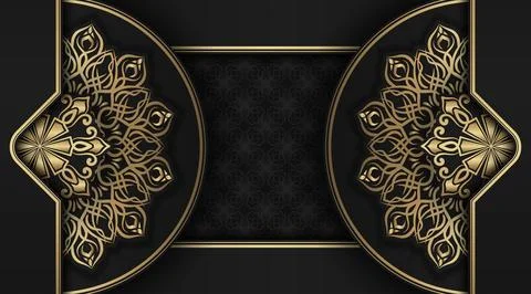 Luxury background  with mandala ornament Illustrazione stock