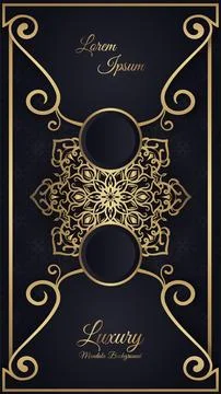 Luxury background  with mandala ornament Stock Illustration