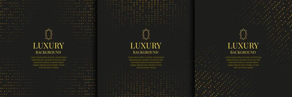 Luxury background. Premium gold pattern. Dark dot texture. VIP modern template Illustrazione stock