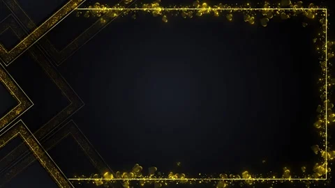 Luxury background rectangle square frame Portal golden ribbon elements glitter Video stock 312674502