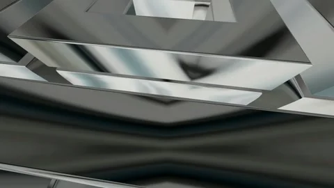 Luxury Background with Silver Figures, 3D Render, Exclusive, Reflection, Shapes Stock Footage 269185165
