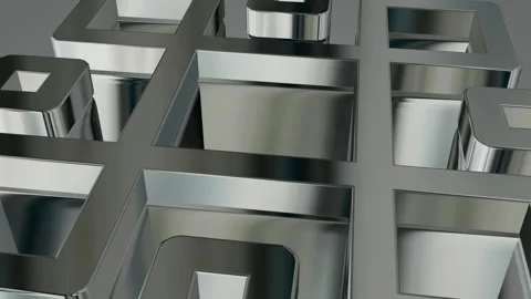 Luxury Background with Silver Figures, Exclusive, Reflection, Shapes, 3D Render Stock Footage 269185043