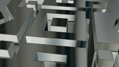 Luxury Background with Silver Figures, Exclusive, 3D Render, Shapes, Reflection Stock Footage 269185066