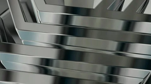 Luxury Background with Silver Figures, Reflection, Exclusive, 3D Render, Shapes Stock Footage 269184868
