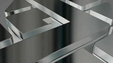 Luxury Background with Silver Figures, Shapes, Exclusive, Reflection, 3D Render Stock Footage 269184757