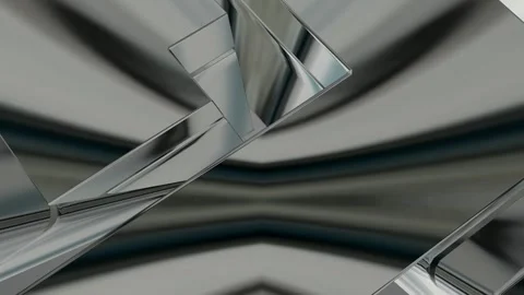 Luxury Background with Silver Figures, Shapes, 3D Render, Exclusive, Reflection Stock Footage 269184828