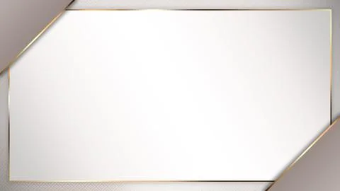 Luxury Background Slide Frame Layout Template Illustration Golden Effects Beige Illustrazione stock