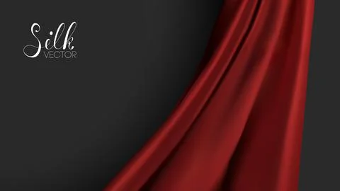 Luxury background template vector illustration. Red silk texture. Award Illustrazione stock