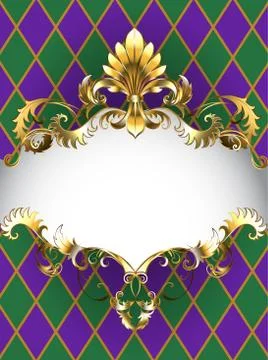 Luxury banner Mardi Gras Stock Illustration
