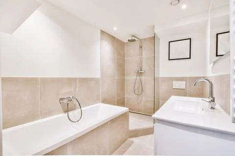 Luxury bathroom design Stock Photos