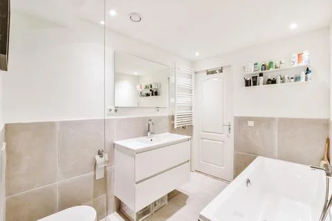 Luxury bathroom design Stock Photos