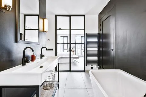 Luxury bathroom design Stock Photos