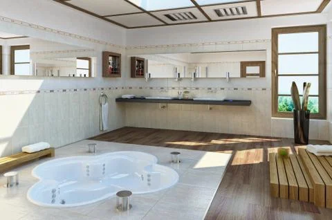 Luxury bathroom. Stock Illustration