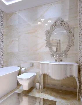 Luxury bathroom interior Illustrazione stock