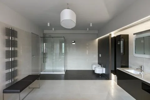 Luxury bathroom interior Stock Photos