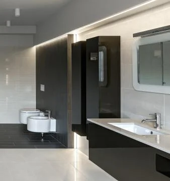 Luxury bathroom interior Stock Photos