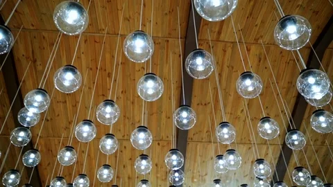 Luxury beautiful light lamp Stock Footage 137262004