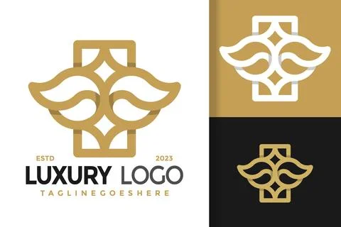 Luxury beauty spa logo vector icon illustration Stock Illustration