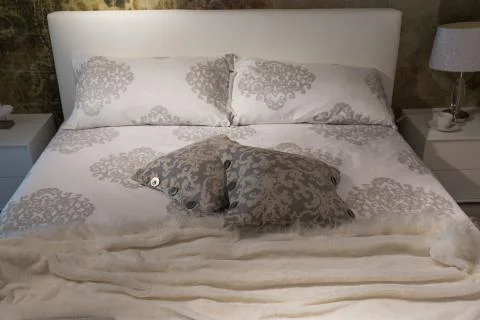 Luxury bed 스톡 사진