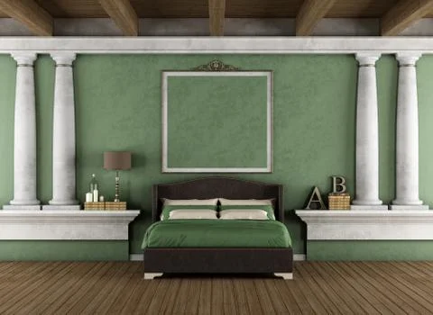 Luxury bedroom Stock Illustration