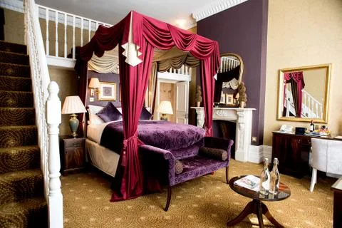 Luxury bedroom interior Stock Photos