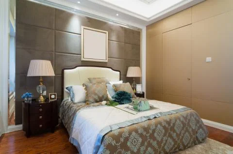 Luxury bedroom Stock Photos