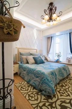 Luxury bedroom Stock Photos