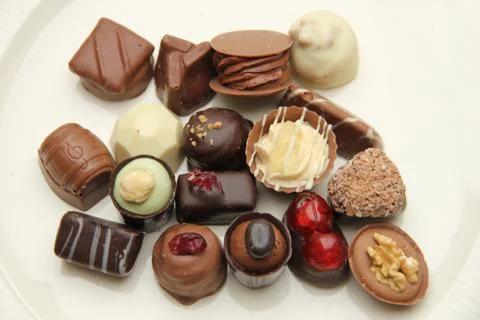 Luxury belgium chocolates Stock Photos