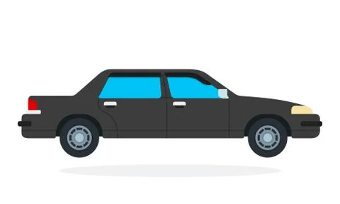Luxury black car vector flat isolated Stock-Illustration