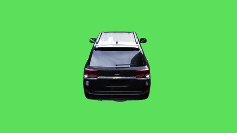 Luxury black suv driving fast.4K green screen isolate. Stock Footage 336024155